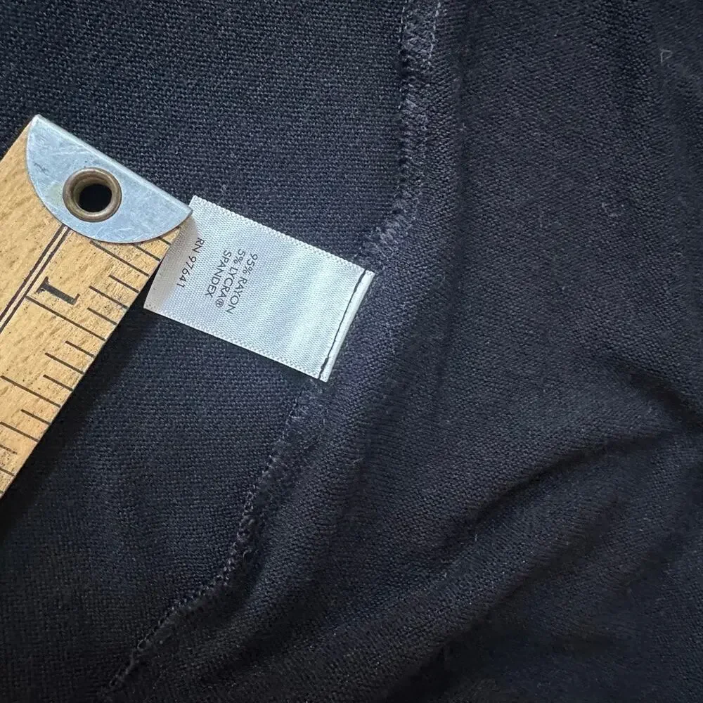 J.JILL Wearever Collection Black Cardigan L Rayon Spandex - Picture 8 of 9